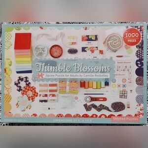 Stitched Puzzles "Thimble Blossoms" 1000 Piece Jigsaw Puzzle
